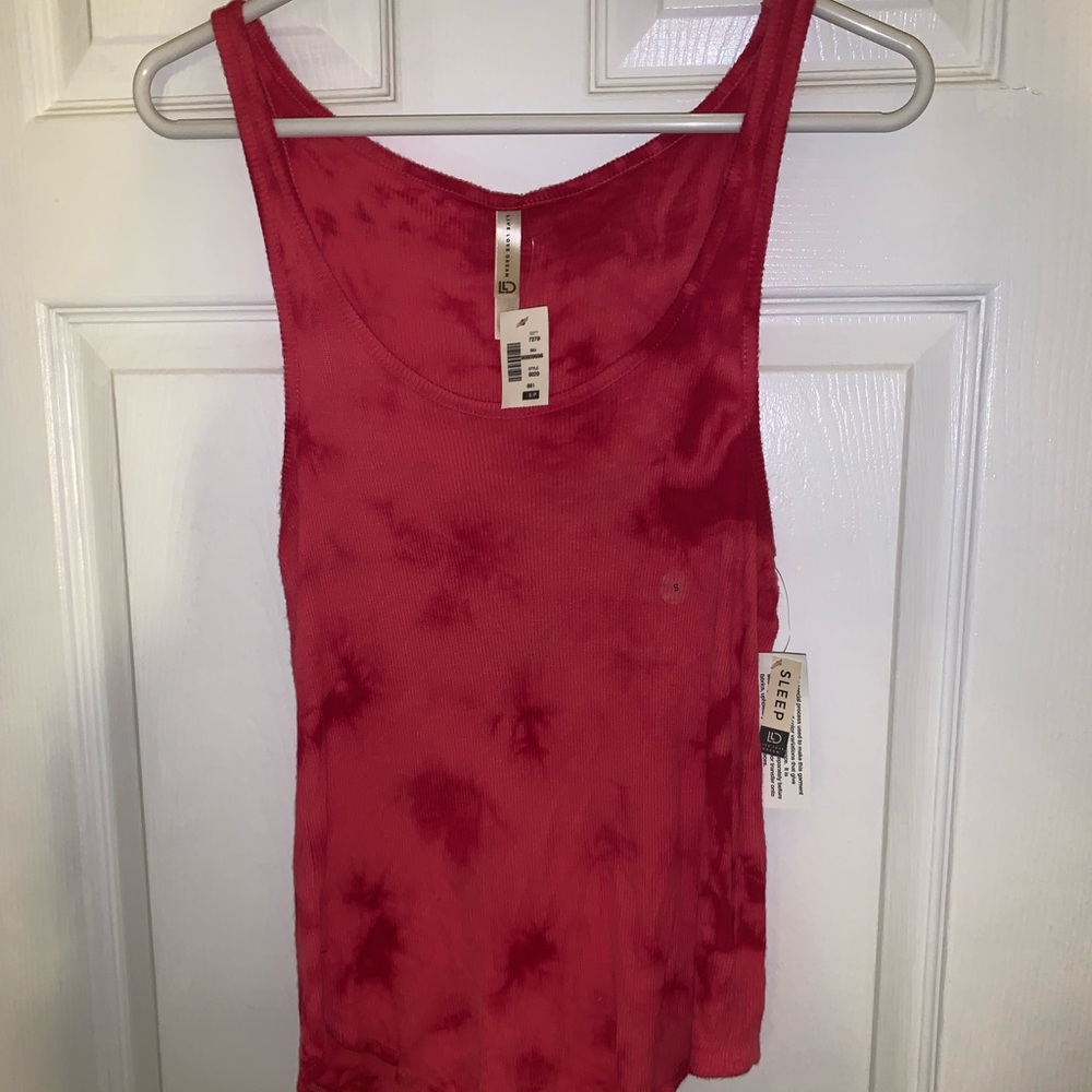 Red Tie Dye Tank Top
